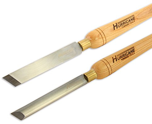 Hurricane Drehen Werkzeug, Drechseln Zwei Stück Skew Meißel Set, 2,5 cm Standard Skew Meißel und 3/10,2 cm Oval Skew Meißel, High Speed Stahl