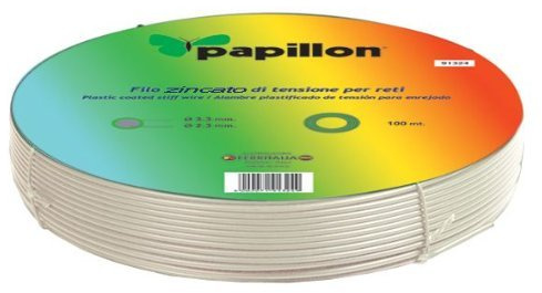 Papillon - Alambre galvanizado en bobina de 100 m Ø 2,5 mm, tipo tensión