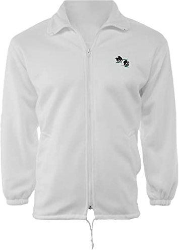 HS New Unisex to Fit Lawn Bowls Bowlswear Bowling Bowls Polar Fleece Jacket with Bowls Logo Bowling Jackets Lined Fleece (Large, White)