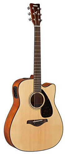 Yamaha FGX800C Solid Top Cutaway Acoustic-Electric Guitar, Dreadnought