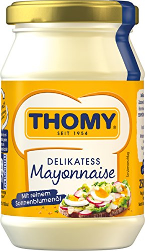 THOMY Delikatess-Mayonnaise 250ml -Glas, 12er Pack (12 x 250ml)