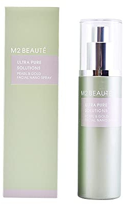 M2 Beaute Ultra Pure Solutions Pearl and Gold Facial Nano Spray Women 2.5 oz