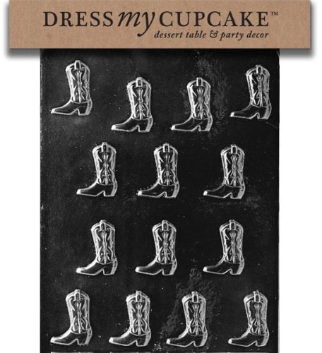 Dress My Cupcake DMCK016 Chocolate Candy Mould, Cowboy Boots