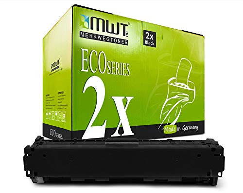 Mehrwegtoner 2X Laserjet Pro 200 MFP Color M251 , M276 ersetzen HP 131A Schwarze CF210A Patronen - deutsche Qualität von MWT - kein Original
