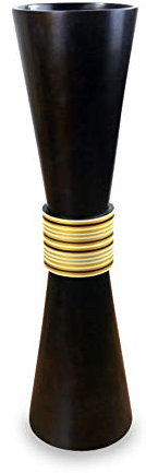 Dekorative Bodenvase modern asiatische Holzvase Blumenvase für Dekozweige