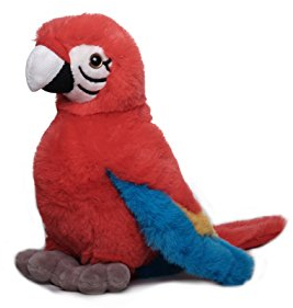 Inware, 7497, Papagei, 20 cm, rot, Kuscheltier