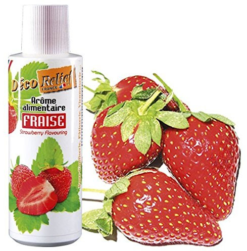 Déco Relief - Arôme Liquide Fraise 125 ml - Arôme Alimentaire Pâtisserie & Yaourtière - Pour Gâteaux, Pâtisseries, Yaourts - Arôme Concentré - ARO02
