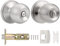 Probrico Satin Nickel Privacy Keyless Interior Door Knobs for Bedroom (No Keys)