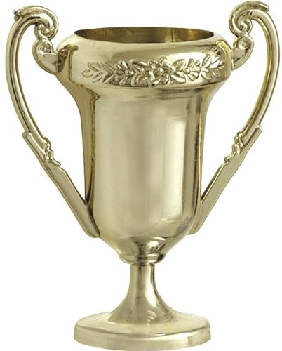 Mini Gold Trophies in Net Bag (Pack of 4) - Premium Favors for Parties & Events