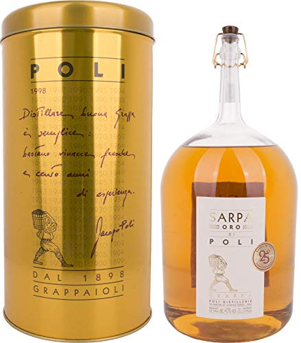 Poli, Grappa Sarpa Oro in Giftbox Latta - 3 L