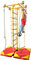 NiroSport Sprossenwand Kinderzimmer M1 Gelb, Raumhöhe 240-290 cm aufbau ohne Bohren Kletterwand Turnwand Klettergerüst