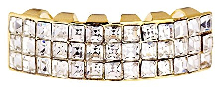.iced-out. One Size Fits All Bling Grillz - Invisible Bottom - Gold
