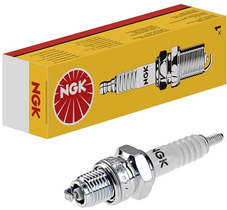 NGK Zündkerze D8HA, 7112 | Yellow Box | 1 Stück | Ersetzt HE2 HV2 S121F S122F MC122F 90793-20051 98066-58717 4103 4104 X24FS-U X24FS-ZU P7 816 P76 2715 4173 CX8N C8N C