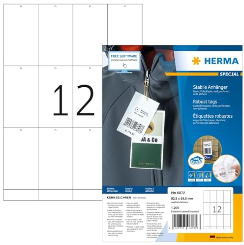 Herma Special - Nicht klebende Etiketten, perforiert - weiß