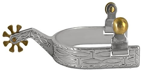 Aime Imports Western SS Barbwire 8pt Mens Spurs
