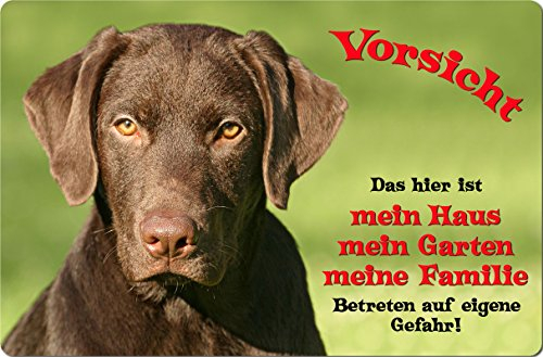 Nanyuk +++ Labrador Retriever - Metall Warnschild Schild Hundeschild Sign - LAB 25 T1 Bra
