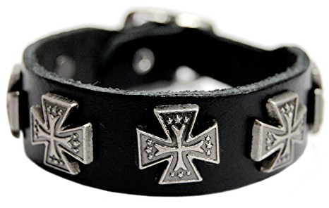 Doktor Hardstuff Lederarmband Eisernes Kreuz