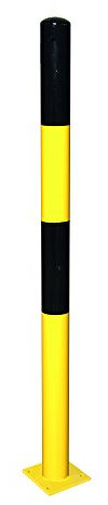 MORAVIA Rammschutzpoller aus Stahl, feuerverzinkt und beschichtet zum Aufdübeln, Durchmesser 90 mm, Höhe 1200 mm, 199.19.943