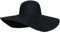Wowlife Schlapphut mit breiter Krempe zum Aufrollen, schwarz, Medium