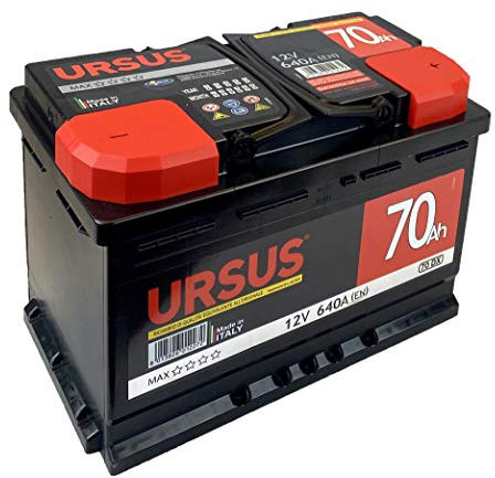 BATTERIA PER AUTO URSUS 70Ah spunto 640A dim. 28x17,5x19H cm dx