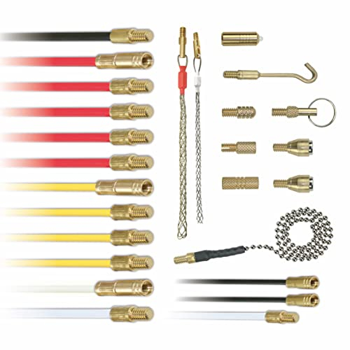 Super Rod CRSK12 Kit d’installation pour câble comprenant 13 baguettes tire-fil 12 m