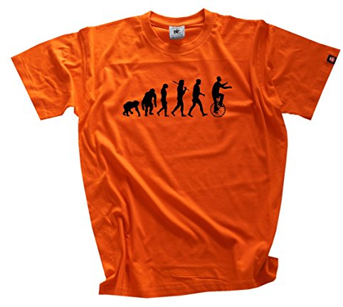 Einrad Zirkus Artist Manege Evolution T-Shirt Orange XL