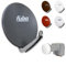 Fuba Digital Sat-Anlage 4 Teilnehmer | Sat Komplettset - Premium Aluminium Sat Schüssel Fuba DAA 650 in Wunschfarbe + DEK 417 Quad LNB 4 Teilnehmer 8K, 4K, UHD, HDTV und 3D-kompatibel