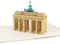3D KARTE Brandenburger Tor I Pop-Up Karte als Reisegutschein, Geschenkkarte, Gutscheinkarte I Klappkarte als Andenken, Souvenir aus Berlin