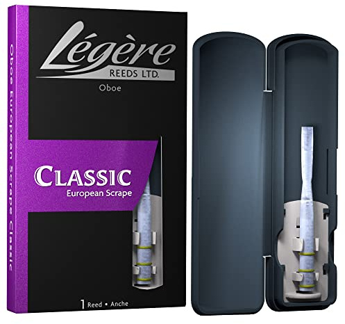 Légère Reeds - European Scrape Oboe Reed, Dureza Medium (DROEMM) - Cañas Sintéticas Premium para Viento-Madera