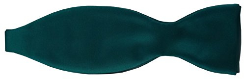 TigerTie Satin Selbstbinder Fliege in grün petrol dunkel türkis Uni einfarbig + Geschenkbox