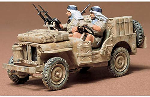 TAMIYA 35033 1:35 Brit. S.A.S Geländewagen(2), Modellbausatz,Plastikbausatz, Bausatz zum Zusammenbauen, detaillierte Nachbildung, 300035033, Braun