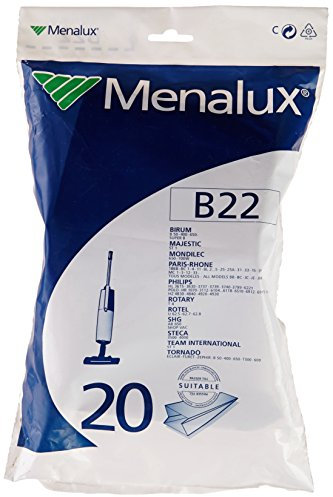Menalux B22 20 Sacs Aspirateur Compatible pour Tornado / Paris Rhône