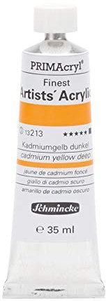 Schmincke – PRIMAcryl® - feinste Künstler-Acrylfarben, Kadmiumgelb dunkel - 35 ml