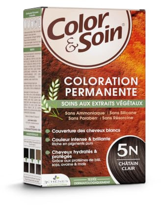 Les 3 Chênes Color & Soin Damen Haarfarbe, Hellbraun, 5 N