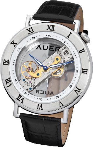 AUER Classic Collection BA-512-WBL Herrenarmbanduhr Baguette Uhrwerk
