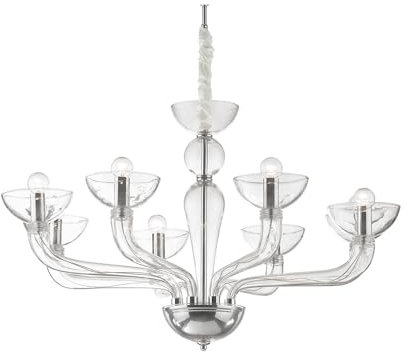 Ideal Lux Casanova SP8 Deckenbeleuchtung Transparent E14