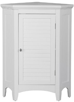Elegant Home Fashions Badschrank Badmöbel Weiß Holzschrank Freistehende Badezimmer Teamson ELG-586