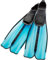 Cressi Rondinella, Pinne da Nuoto, Unisex - Adulto, Blu/Acquamarina, 47/48