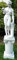 Deko Garten Figur Statue Venus von Canova auf ionischer Säule als Satz Skulptur aus Beton Gesamthöhe 94 cm