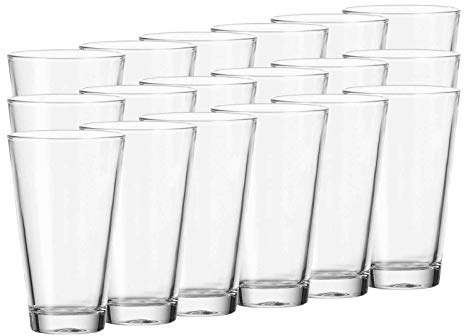 Leonardo Ciao Trink-Glas, Trink-Becher aus Glas, spülmaschinengeeignete Wasser-Gläser, 18er Set, 300 ml, 017206