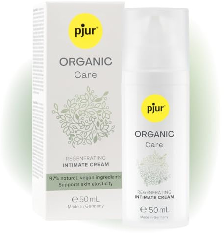 pjur ORGANIC Care (50ml) - Crème régénérante pour la zone intime - Idéale après le rasage ou les frottements - Soin intime pour femmes - Hydratante