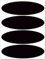 B REFLECTIVE, 4 Stück Kit retro reflektierende Aufkleber, Nacht Sicherheit Signalisierung Klebeband Reflektor, für Motorradhelme/Motorrad/Motorroller/Fahrrad/Kinderwagen, 8,5 x 2,7cm Oval, Schwarz