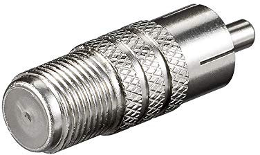 Goobay 11845 F-Adapter, F-Buchse > Cinch-Stecker, Zink