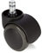 HJH OFFICE 619000 5x Hartbodenrollen ROLO 10 mm / 50 mm Büro-Stuhl-Rollen für Hartböden