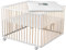 Sämann Laufgitter 100x100 cm mit Matratze - BASIC - 3-fach höhenverstellbar Laufstall Baby Buche weiß/natur