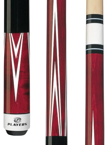 Spieler c-801 Klassische Crimson birds-eye Ahorn mit Weiß Outline Punkte Queue