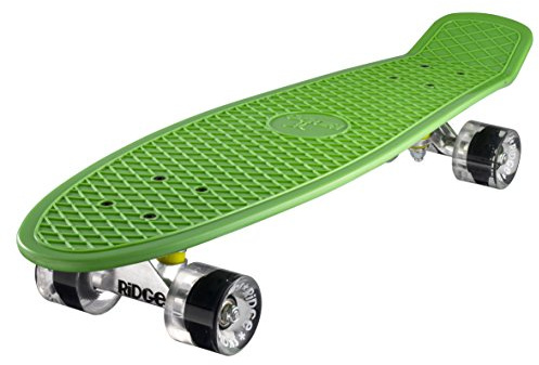 Ridge PB-27-Green-Clear Skateboard, Green/Clear, 69 cm