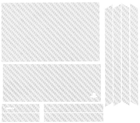 Sticker Autocollant Aspect Carbone 3D Skin pour Playstation 4 PS4 Rouge Blanc