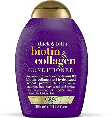 ogx® (ehemals Organix) Thick & Full Biotin Collagen SHAMPOO 385ml + CONDITIONER/SPÜLUNG 385ml - für dichteres und glänzendes Haar