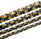 Soul-Cats Königskette Halskette Armband Set Panzerkette Edelstahl Größe: 5 mm;Farbe: schwarz gold;Auswahl: Kette 70 cm